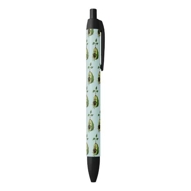 Cute Avocado Black Ink Pen (Bottom (Vertical))