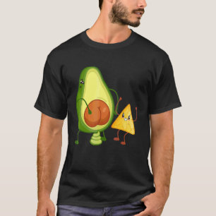 Cute Avocado Butt Pooping Guacamole With Tortilla  T-Shirt