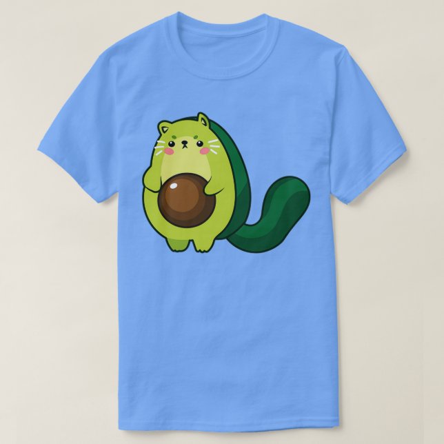 Cute Avocado Cat 4 T-Shirt (Design Front)
