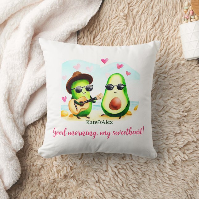 Cute Avocado Couple Cushion (Blanket)