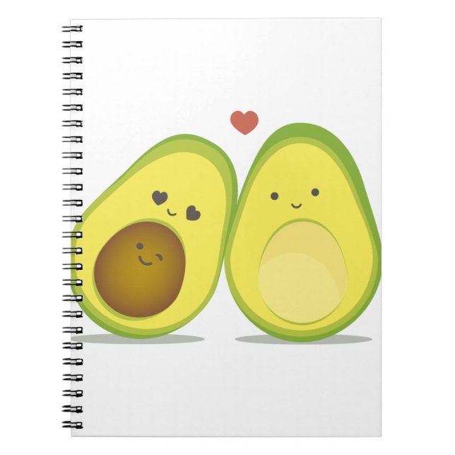 Cute avocado couple notebook (Front)