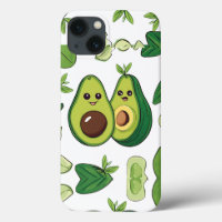 Cute Avocado Couple Phone Case | Funny Kawaii Frui