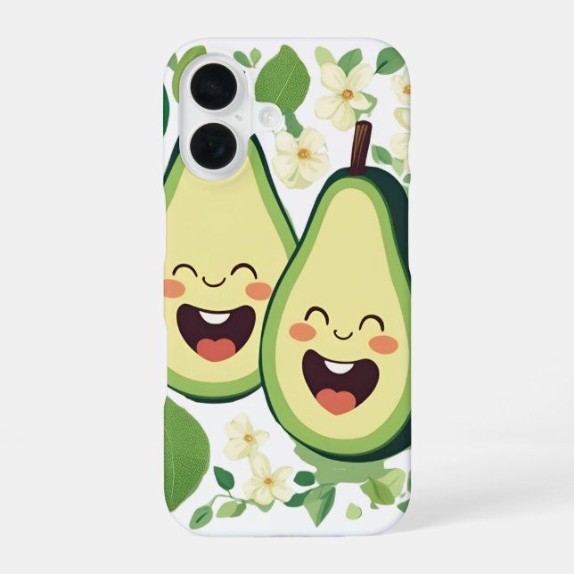 Cute Avocado Couple Phone Case | Funny Kawaii Frui (Back)
