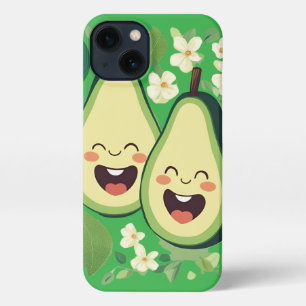 Cute Avocado Couple Phone Case   Funny Kawaii Frui