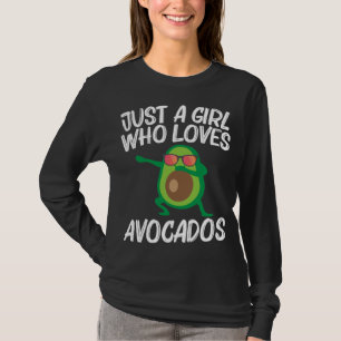 Cute Avocado Design For Girls Kids Healthy Fruit P T-Shirt