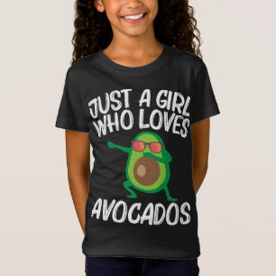 Cute Avocado Design For Girls Kids Healthy Fruit P T-Shirt