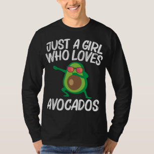Cute Avocado Design For Girls Kids Healthy Fruit P T-Shirt