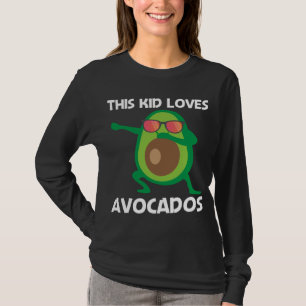 Cute Avocado Design For Kids Boys Healthy Fruit Pl T-Shirt