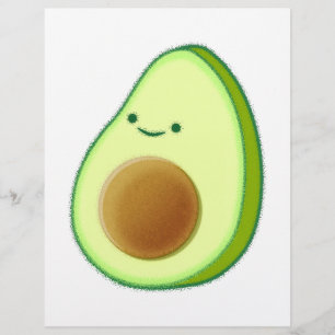 Cute Avocado Drawing