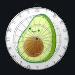 Cute Avocado Drawing Dartboard<br><div class="desc">A cute avocado drawing. All digital image.</div>