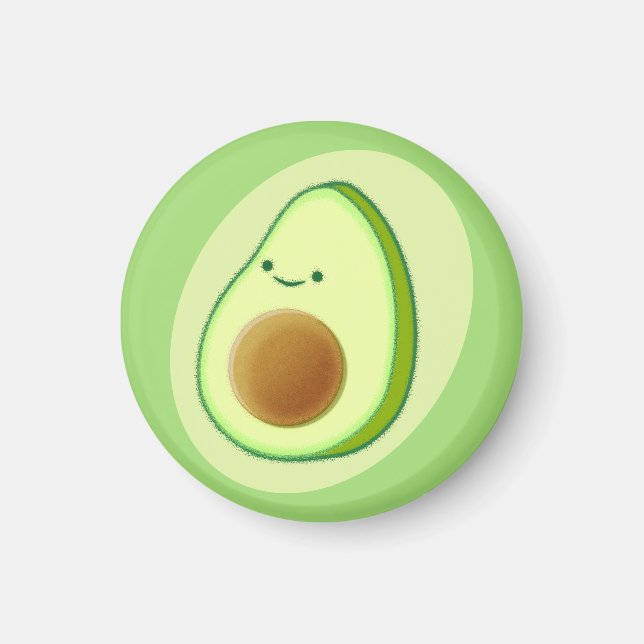 Cute Avocado Drawing Magnet (Front)
