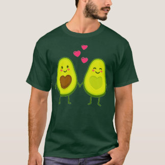 Cute avocado fruit couple T-Shirt