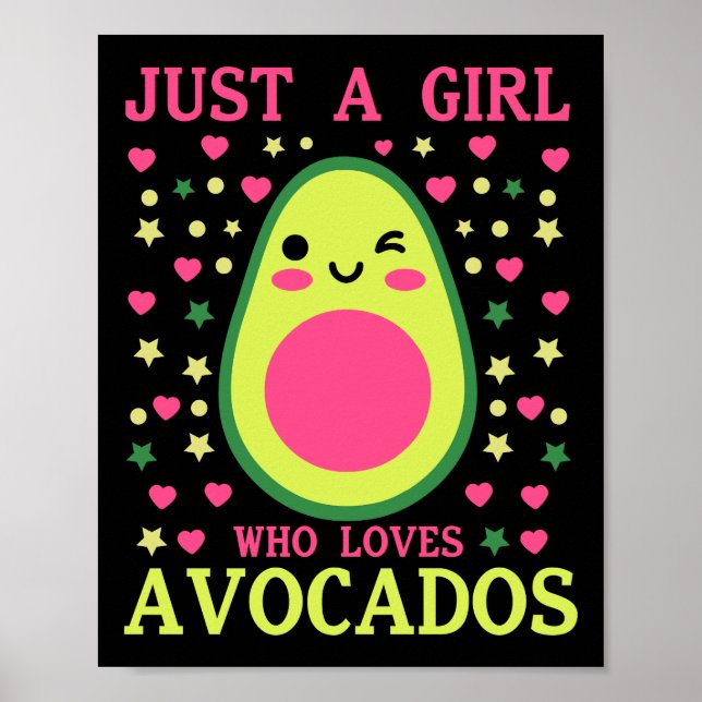 Cute Avocado Girl   Poster (Front)
