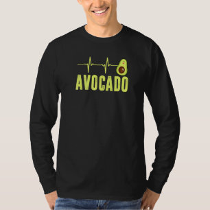 Cute Avocado Heartbeat Vegan For Men Women Guacamo T-Shirt