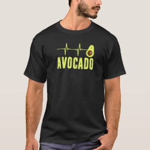 Cute Avocado Heartbeat Vegan For Men Women Guacamo T-Shirt