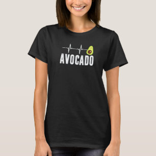 Cute Avocado Heartbeat Vegan For Men Women Guacamo T-Shirt