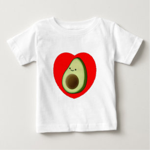 Cute Avocado In Red Heart Baby T-Shirt