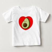 Cute Avocado In Red Heart
