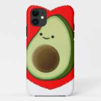 Cute Avocado In Red Heart