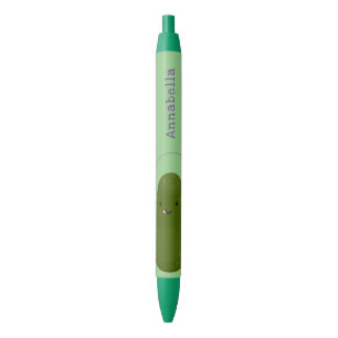 Cute avocado jump rope cartoon illustration black ink pen