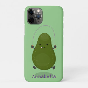 Cute avocado jump rope cartoon illustration Case-Mate iPhone case