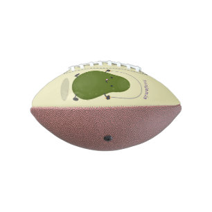 Cute avocado jump rope cartoon illustration football