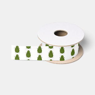 Cute avocado jump rope cartoon illustration satin ribbon
