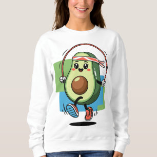 Cute Avocado Jump Rope – Fitness Kawaii Sweatshirt