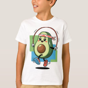 Cute Avocado Jump Rope – Fitness Kawaii T-Shirt