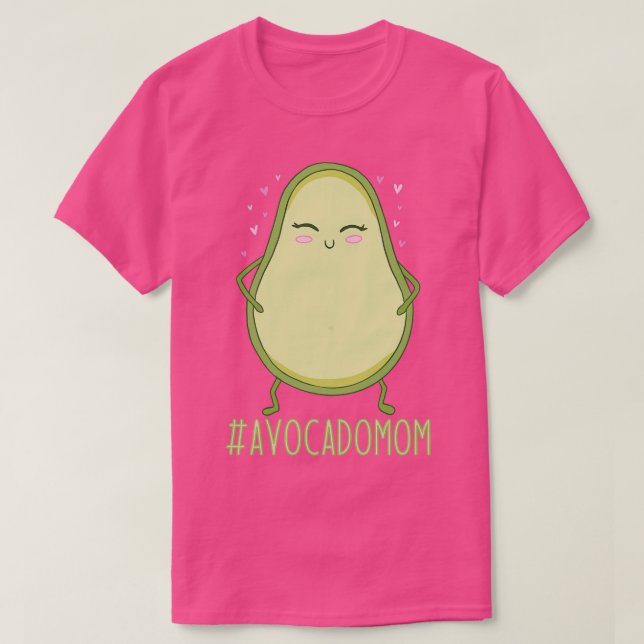 Cute Avocado Mum Vegan Avocado Lover  T-Shirt (Design Front)