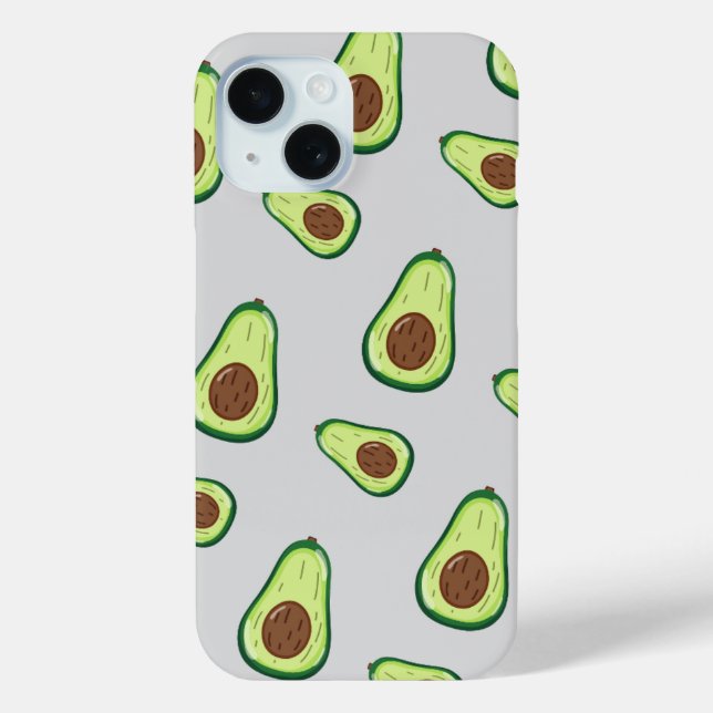 Cute Avocado Phone Case – Aesthetic Green Design (Back)