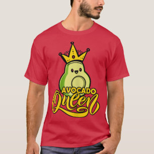 Cute Avocado Queen Funny Vegan Women  T-Shirt