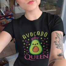 Cute Avocado Queen with Heart Keto Girl Cooking