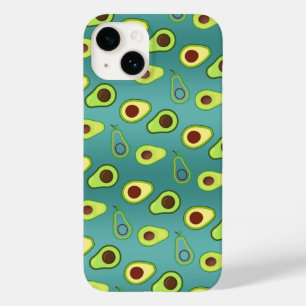 Cute Avocado slice summer Green gradient Pattern Case-Mate iPhone 14 Case