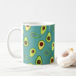 Cute Avocado slice summer Green gradient Pattern Coffee Mug