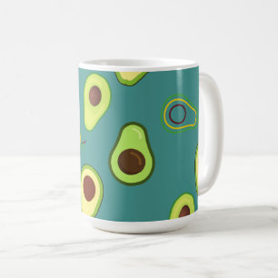 Cute Avocado slice summer Green gradient Pattern Coffee Mug