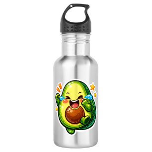 cute avocado sticker, laughing tears of joySticker 532 Ml Water Bottle