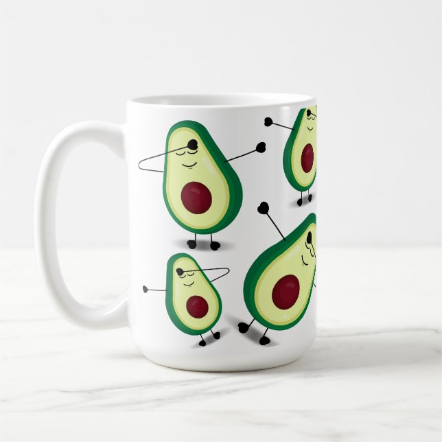 Cute Avocado Swag Cartoon Mug (Left)