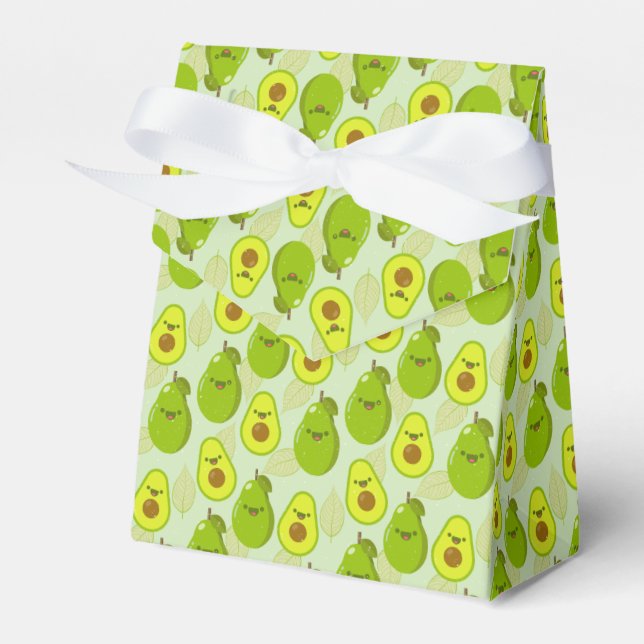 Cute Avocado Tent Favour Box (Front Side)