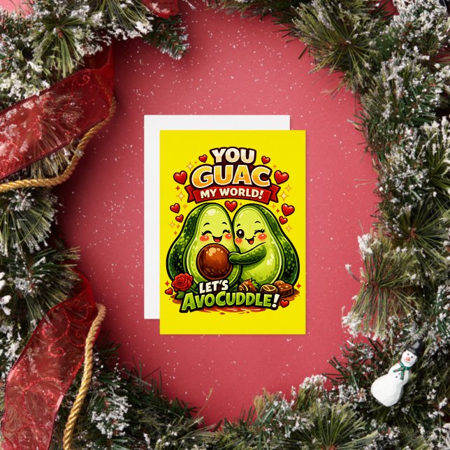 Cute Avocado Valentine’s Love Design, kawaii Love (Insitu)