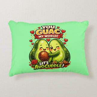Cute Avocado Valentine’s Love Design, kawaii Love Decorative Cushion