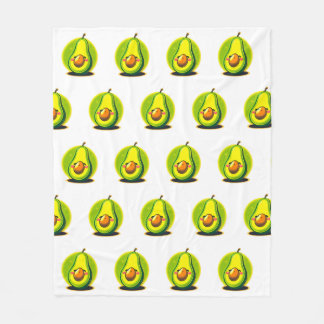 cute avocados fleece blanket