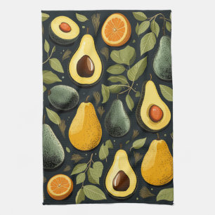 Cute avocados kitchen towels
