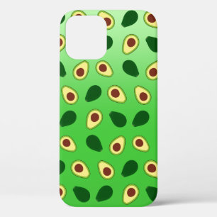 Cute Avocados slice summer green gradient Pattern iPhone 12 Case