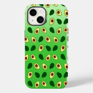 Cute Avocados slice summer green gradient Pattern iPhone 14 Case