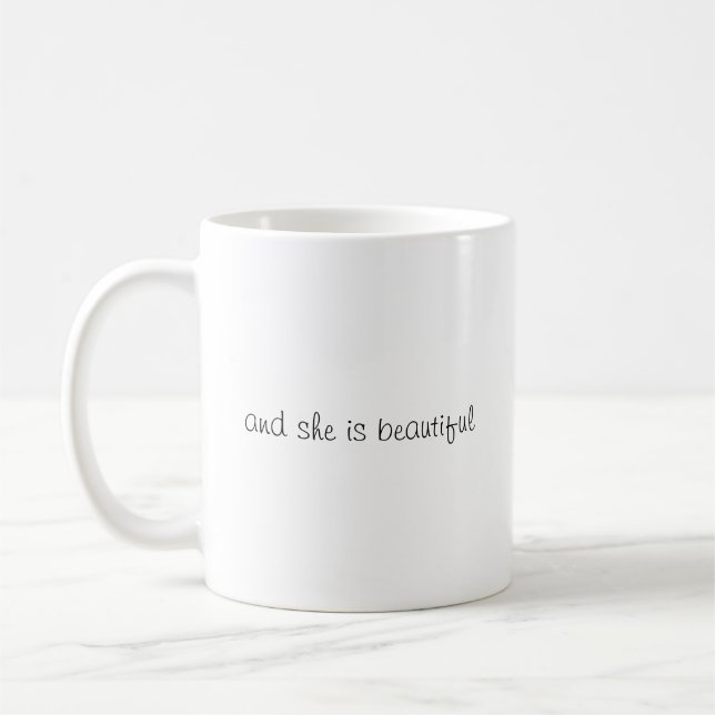 cute awesome beautiful morning coffee mug (Left)