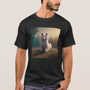 Cute Awesome Fluffy Dog Samoyed Husky Sheepdog Pu T-Shirt