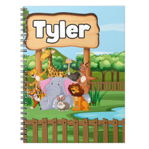 Cute Awesome Zoo Animal Kid's Notebook