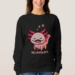 Cute Axolotl Adorable Amphibia Mexican Salamander  Sweatshirt
