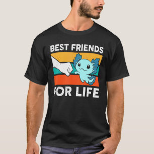 Cute Axolotl Best Friends For Life Kids Men Women T-Shirt